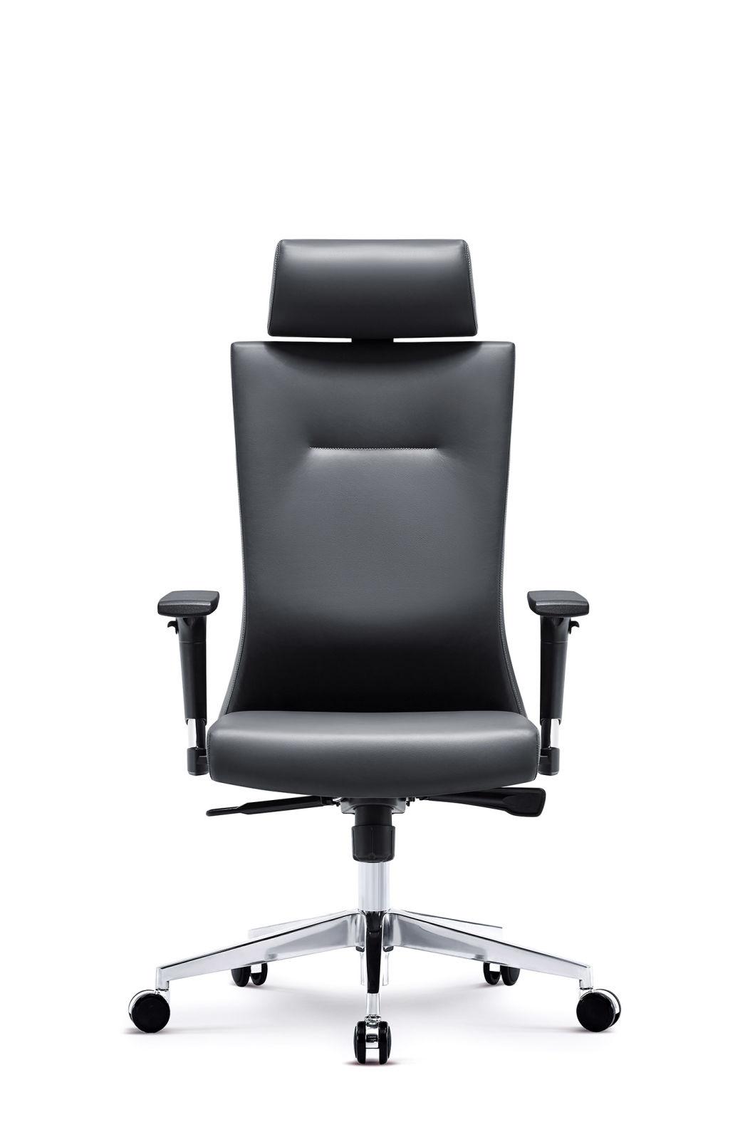 Luxury Dark Grey Leather Design Computer Games Swivel Chair Popular Design Office Chair