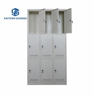 9-Door Steel Locker 9 Door Metal Clothing Locker for Gym/Factory/Shool/Supermarket