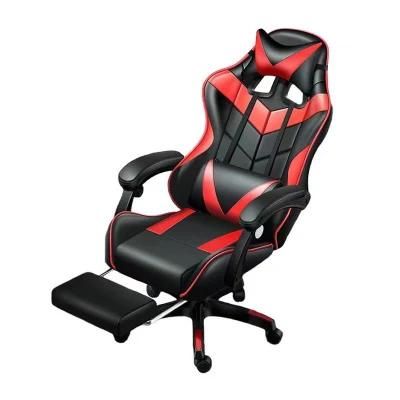 Racing Style Reclining PU Leather Gaming Chair with Lumbar Support