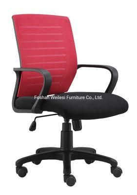 Simple Mechanism B300mm Nylon Base 50r-38 Nylon Castor with PP Arms Cut Foam Seat Mesh Back Office Chair