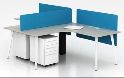 Extra Large Double Workstation Computer Desk for Two Person, Simple Modern Style Office Desk with Metal Storage