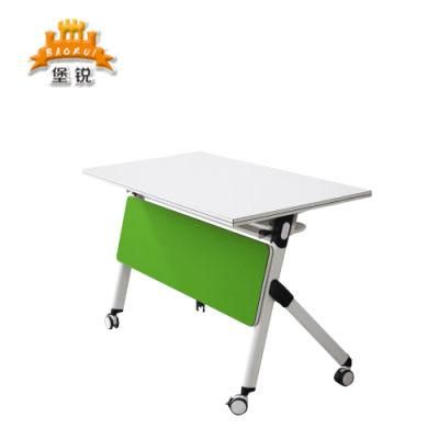 Hot Sale Metal Foldable Office Table with Wheels