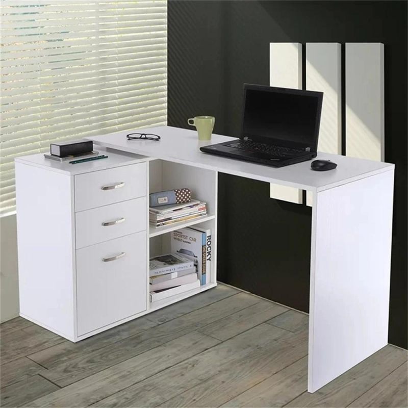 Modern Interior Furniture Home Table Design MDF L-Shape Computer Desk