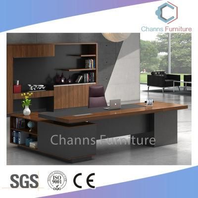 Melamine Furniture L Shape Office Table for Manager (CAS-DA07)