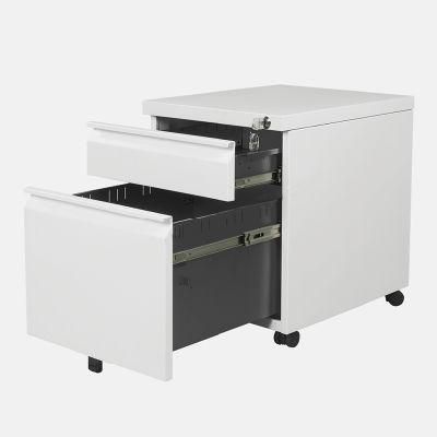 Office Equipments 2 Drawer Metal Mobile Pedestal Filing Cabinet