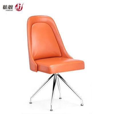 Aluminum Base Fabric Armless Reception Chairs for Hotel Lobby Office