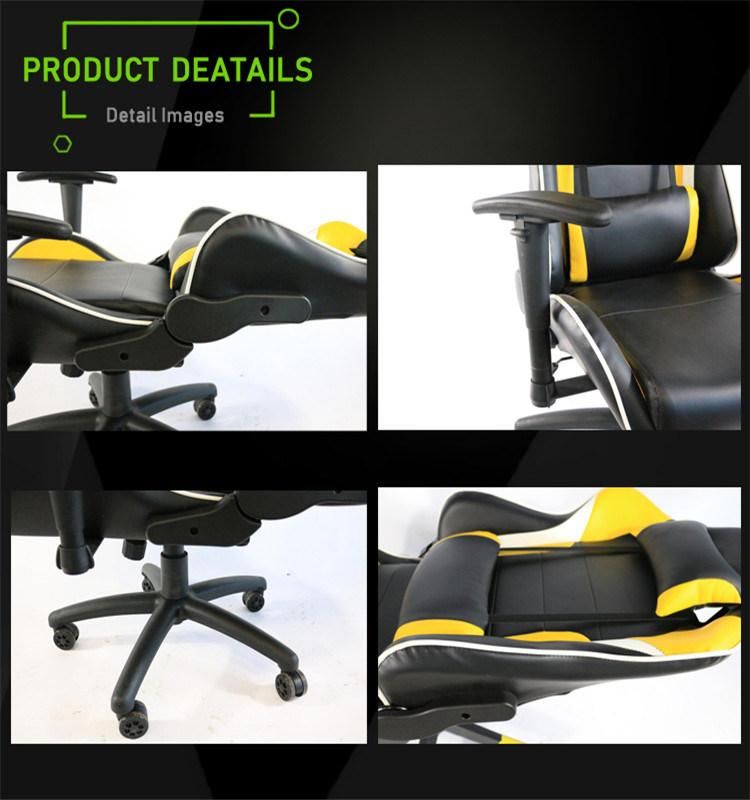 (ZINNIA) Custom Synthetic Leather Adjustable Armrest Gaming Chair