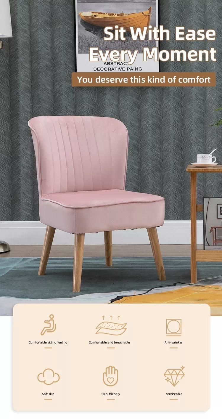 Wood Legs Home Furniture Leisure Chair Fabric Lounge Chair