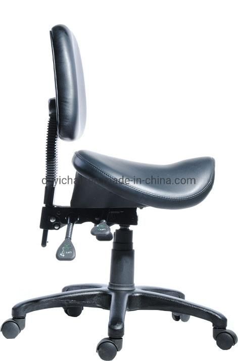 300mm Nylon Base Nylon Castor Class 4 Gas Lift Three Lever Light Duty Mechanism with Backrest Saddle Chair