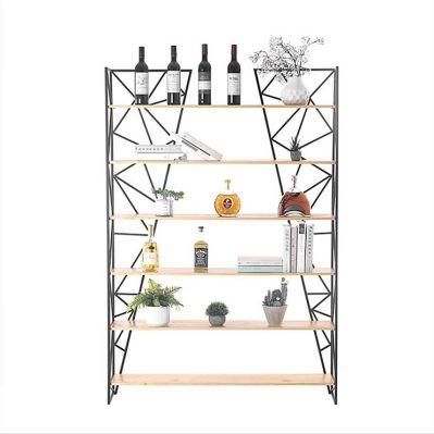 Simple and Fashionable Bookshelf Solid Wood Display Shelf 0596