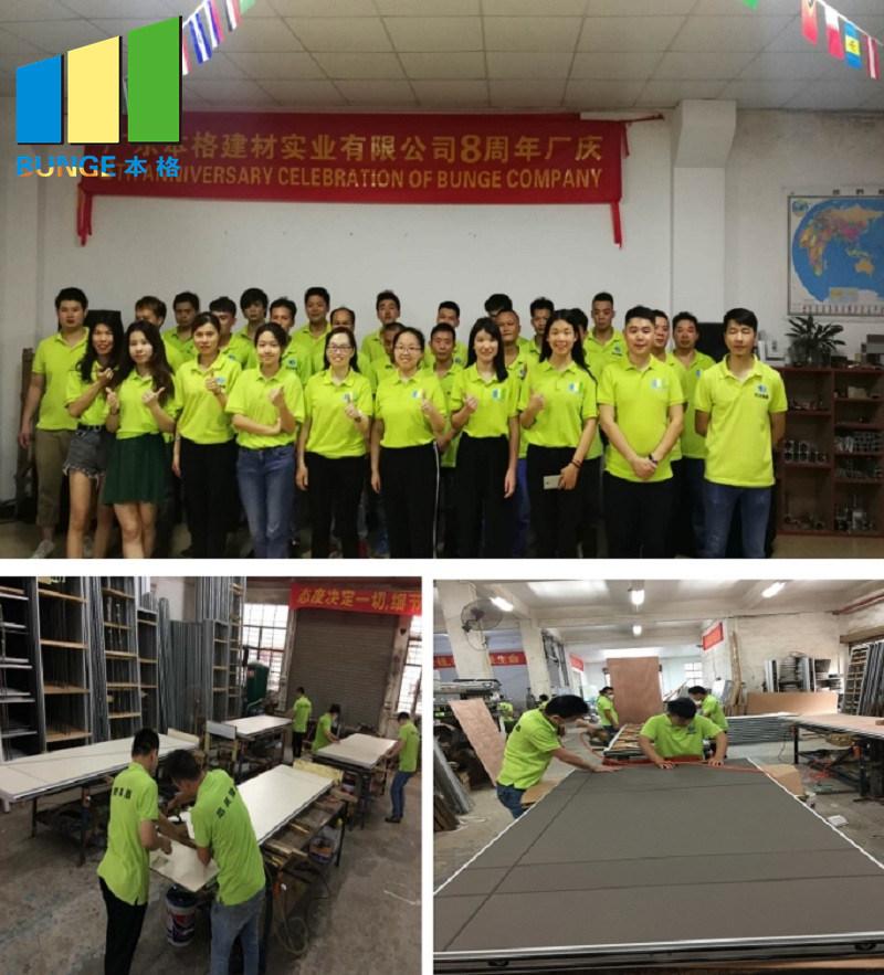 Sliding Aluminum Frame Banquet Hall Movable Partition Walls for Soundproof