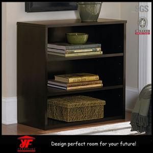3 Tier Living Room Black Wooden Furniture Cabinet Bookcase