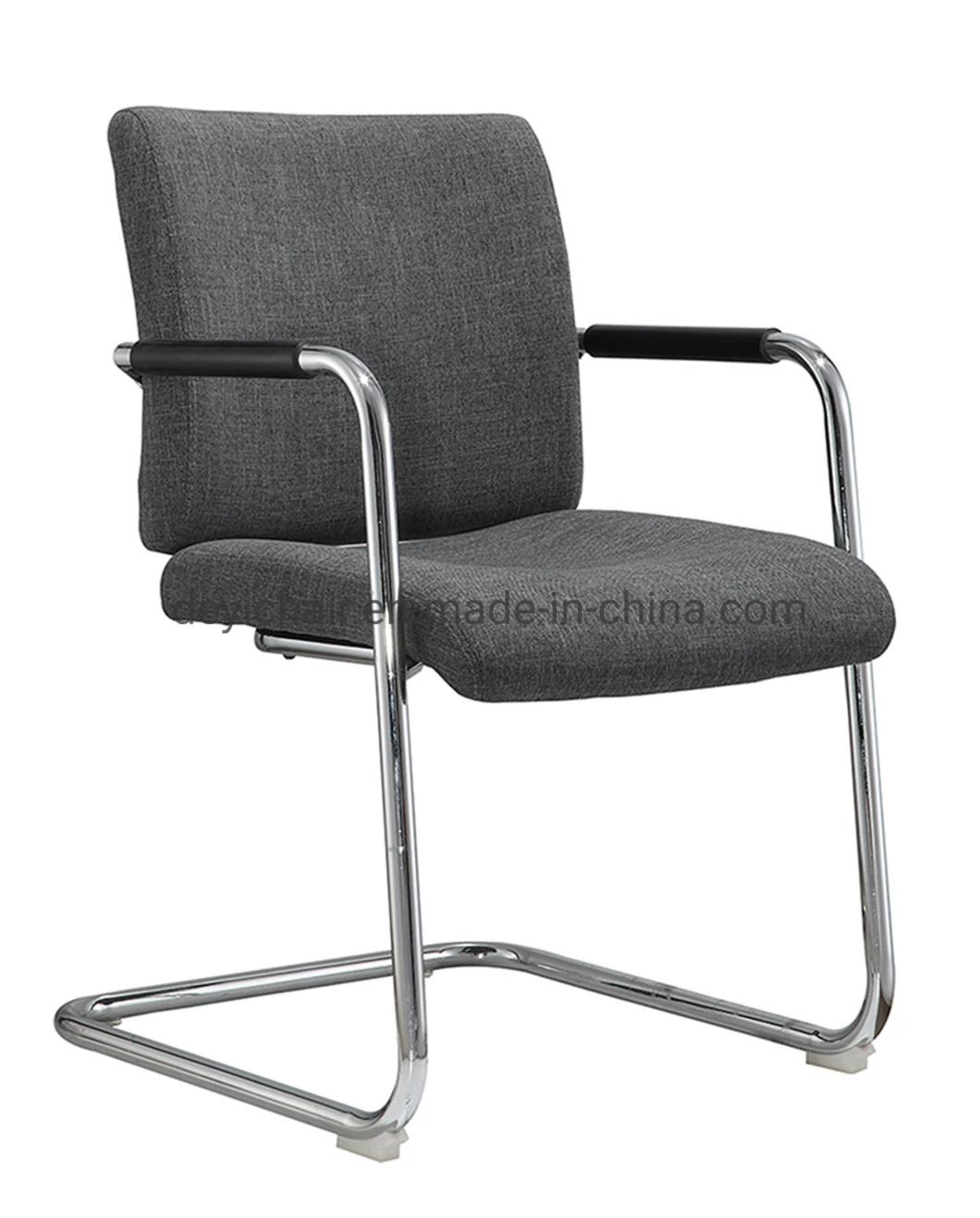 25 Tube 2.0mm Thickness Bow Frame with Armrest Medium Fabric Back and Seat Conference Chair