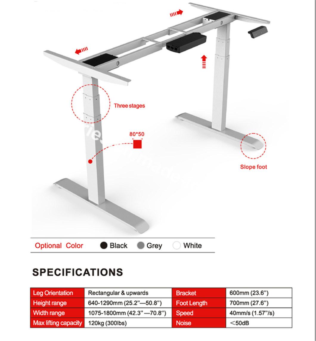 Smart Office Electric Motorized Downwards Sit Stand Adjustable Height Desk