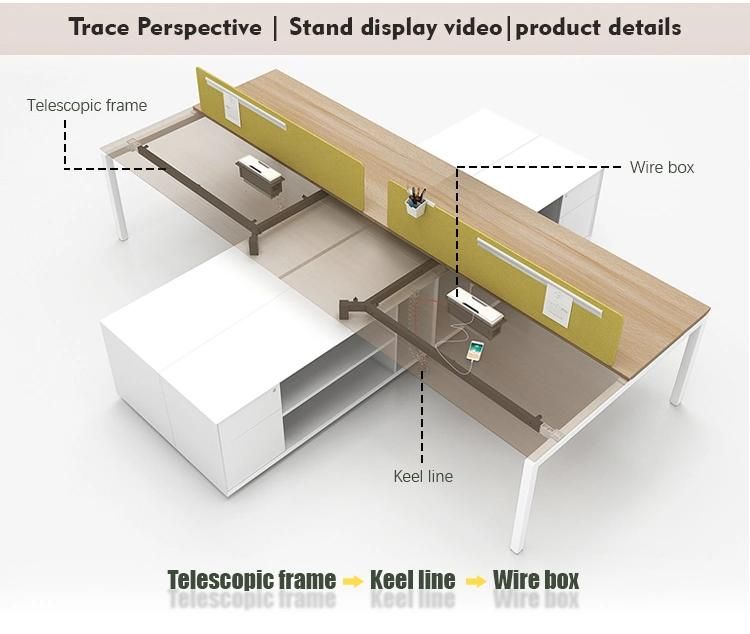 Simple Design Standard Dimensions Wonderful Melamine Furniture Modular 4 Person 4 Seat Office Desk