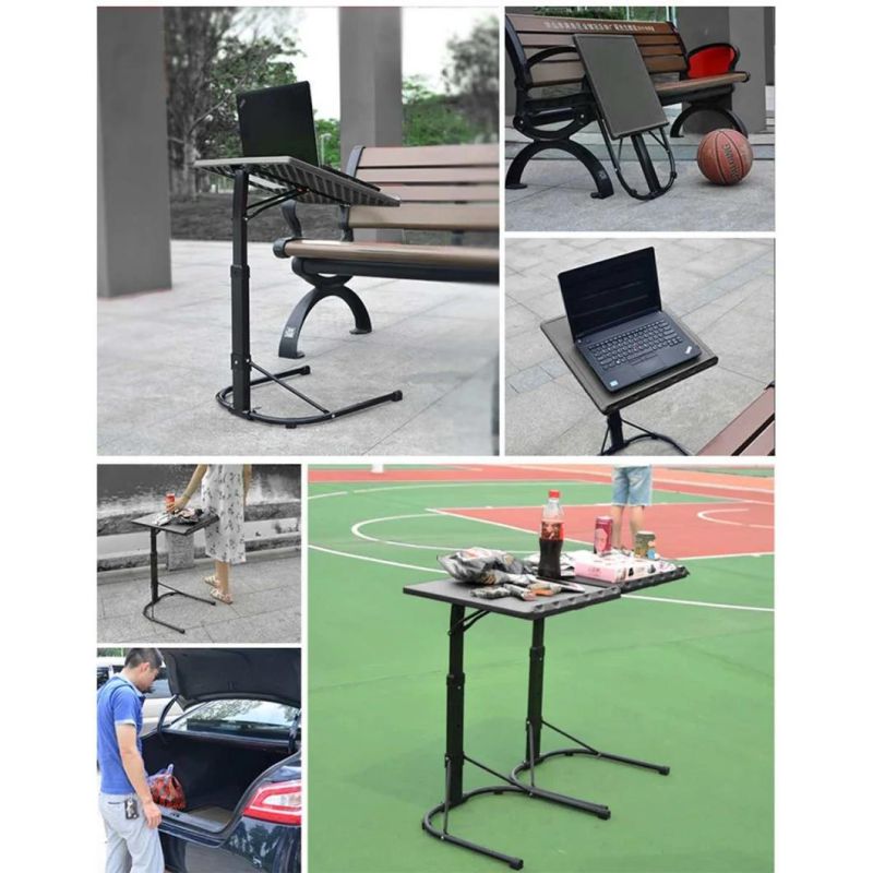 Foldable Computer Table Adjustable Portable Laptop Desk for Bed Table Household Lifting Bedside Sofa