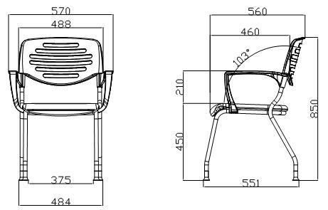 University Classroom Furniture Auditorium Office Arm Chair