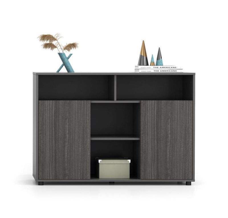 2 Doors Low Height File Cabinet with Openshelf