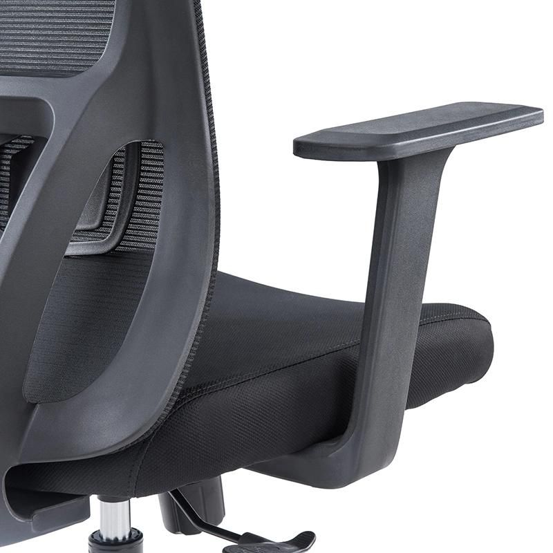 MID Back Injection Molded Foam Ergonomic Revolving Mesh Office Chair