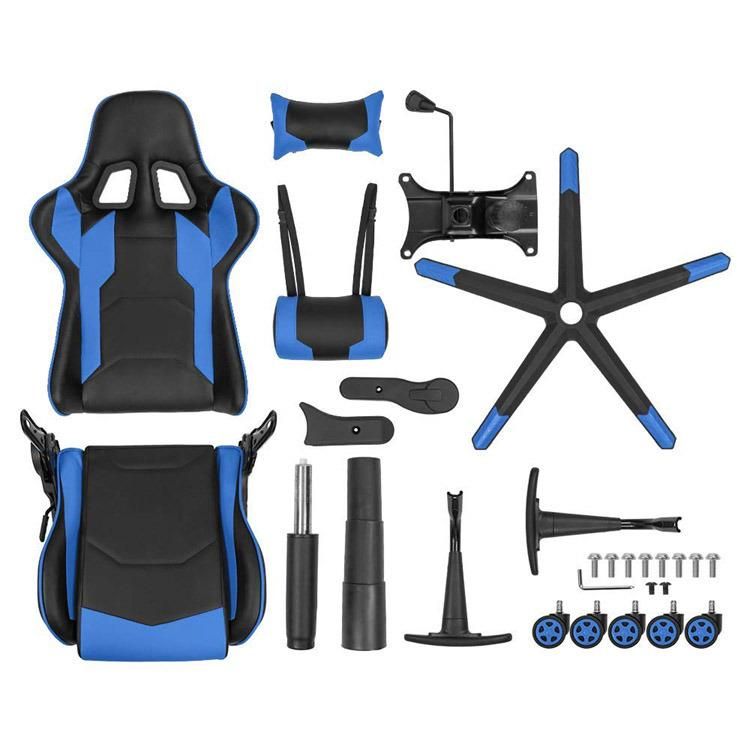 (MED) Partner China Manufacturer High Quality Gaming Station Racer Gaming Chair, Blue and Black