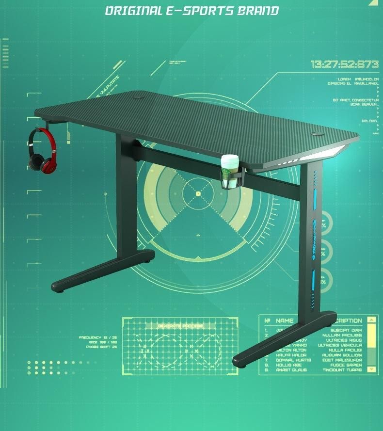 Elites Durable Home and E-Sports Hall Used Gaming Desk Table Gaming Desk with LED