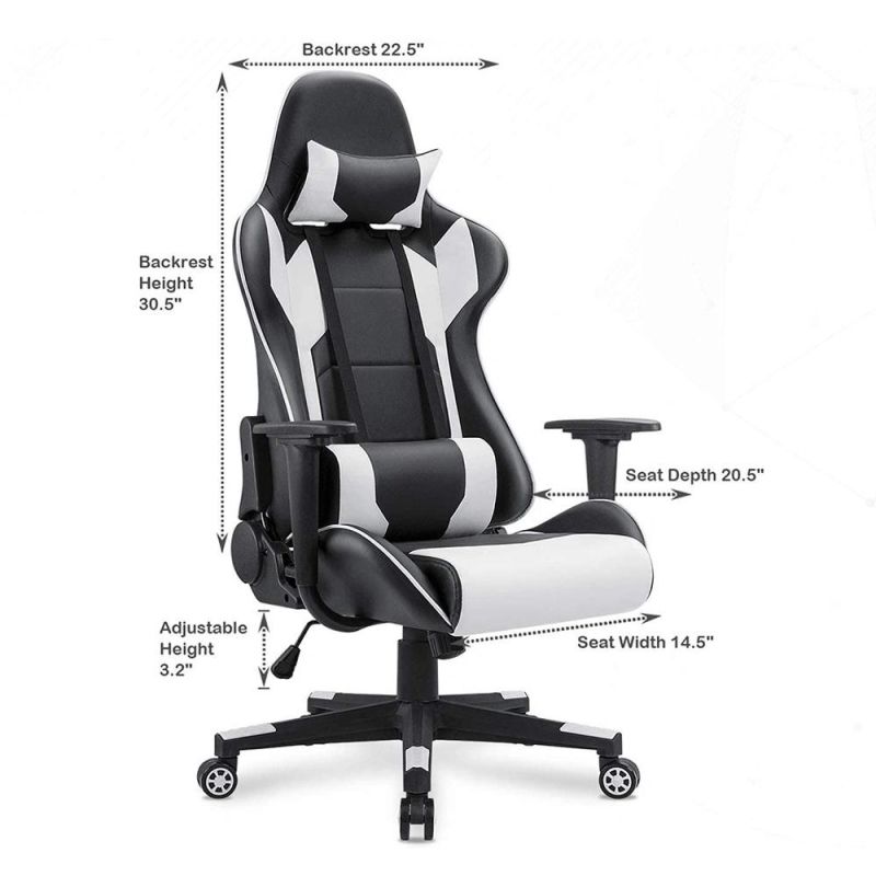 Factory Wholesale Leather Gaming Chair Computer Reclining Gamer Chair with Footrest