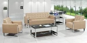 Chromed Leg PU Office Sofa, Public Area Waiting Sofa Set