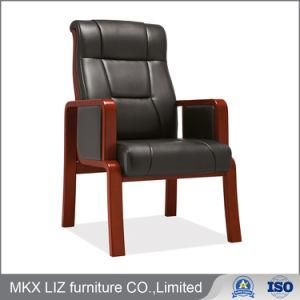 Modern PU Visitor Guest Conference Solid Wood Chair (D355)