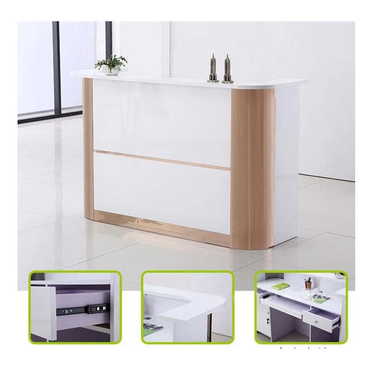 Hl-033 2021 Top Quality Mix Color Salon Reception Table Consult Table for Sale Cashier Desk Check-out Counter Checkstand