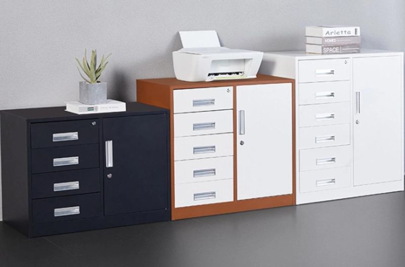 Narrow Drawer Filing Cabinet with Storage Metal Drawer 6 Drawers