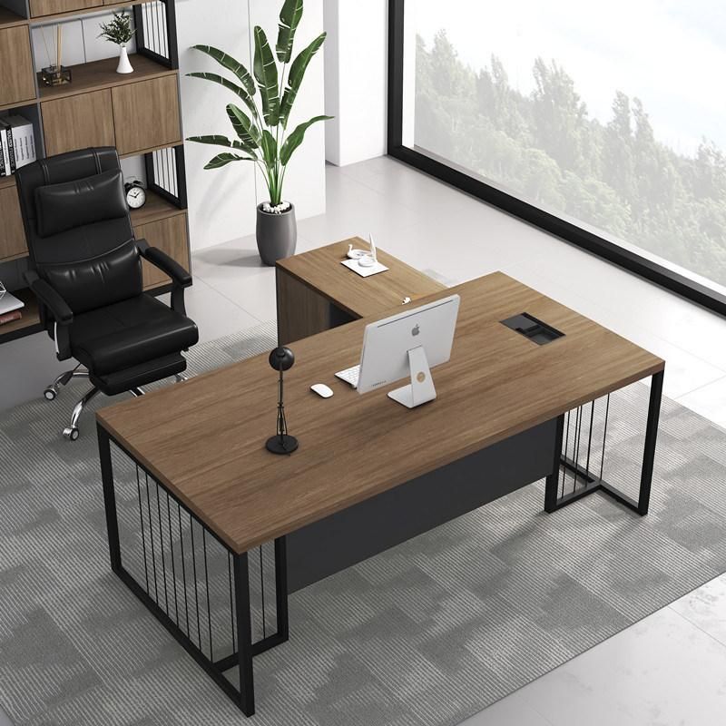 Factory Price Chinese Wooden Executive L Shaped Office Computer Desk