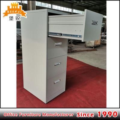 Fas-001-4D Cheap Strong Office Metal Furniture 4 Drawers Vertical Steel Storage Filing Cabinet