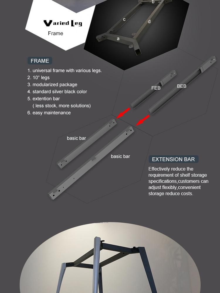 Customized Heavy Duty Office Furniture Desk Feet Steel Die-Discasting Aluminum Metal Table Legs