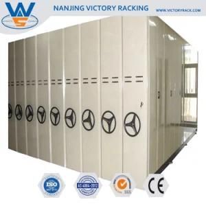Manual Operation Dense Frame Intelligent Steel Mobile Library Book Storage Shelving