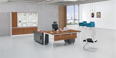 L Shape Metal Leg Modern Wooden Computer Laptop Office Desk (M-T1803)