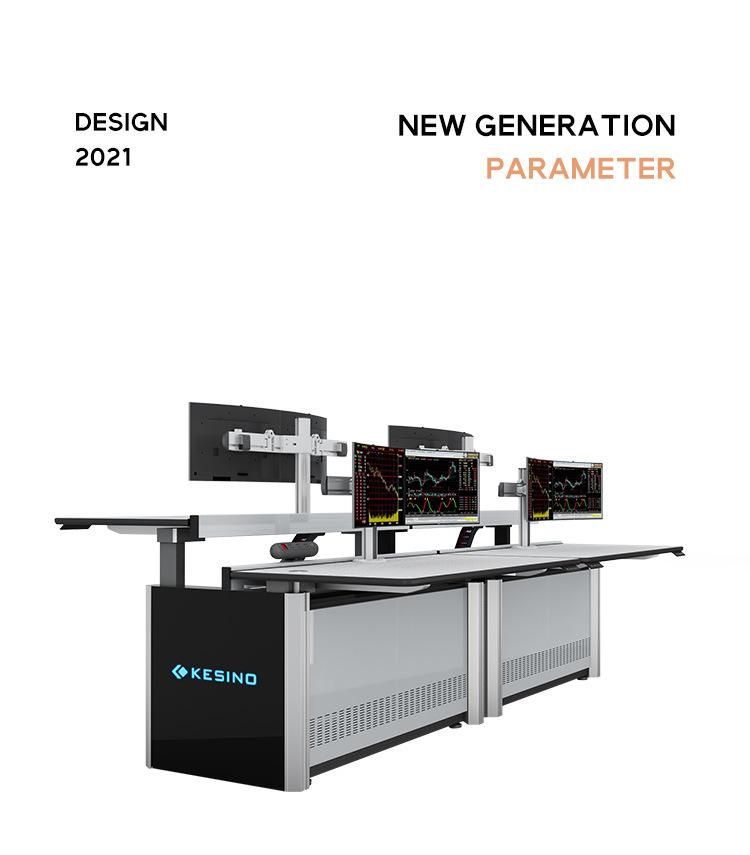 Kesino Innovative It Sit/Stand Workstation Dispatching Office Furniture Manufacturer Lifting Table Control Room Consoles