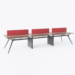 Office Furniture Melamine Wooden 6 Person Office Workstation