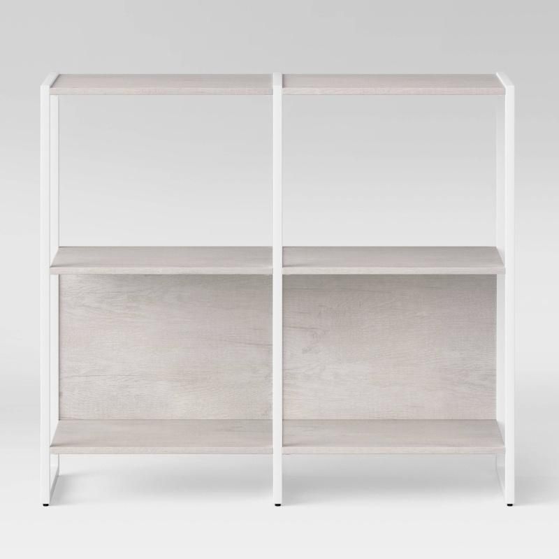 European White Wood Computer Desk Combination Shelf