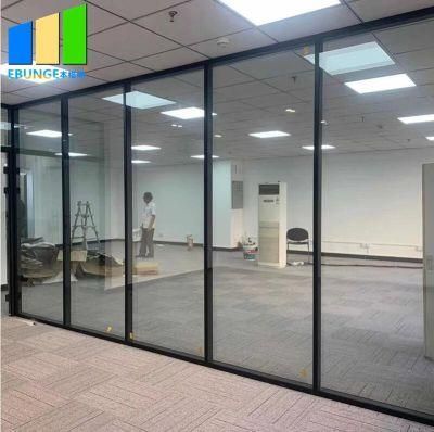 Full Feight Floor to Ceiling Partition Frosted Glass Partition Office
