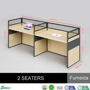 Modern Office Furniture Cubicle 2 Person Desk Furniture Glass Wall Partitions Workstation (APY-E02)