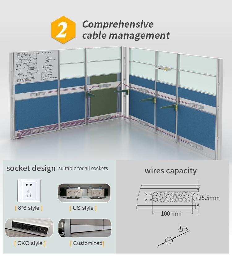 Height Quality Factory Call Center Cubicle Office Design Writing Computer Partition Workstation