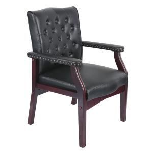 American Office Guest Chair with Painted Wooden Frame and High Quality Vinyl Upholstered