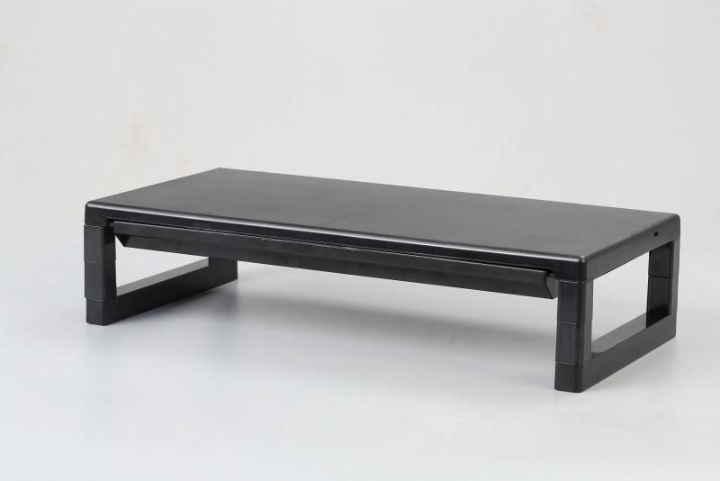 Wholesale Custom Height Adjustable Tool Black Monitor Stand Riser Screen Laptop Rack Riser Shelf Platform Office Desk