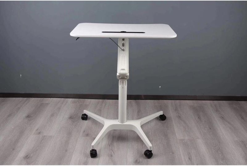 Height Adjustable Sit to Stand Mobile Computer Desk Laptop Table