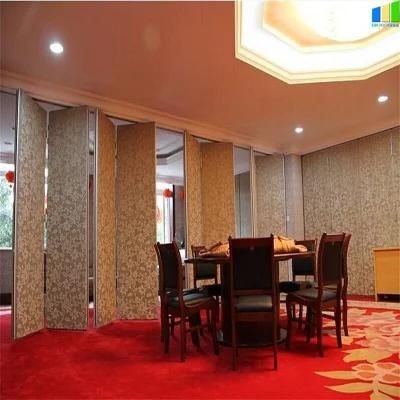 Hotel Restaurant Soundproof Folding Wood MDF Aluminium Movable Partition Wall