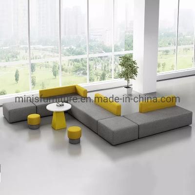 (M-SF28) Modern Unique Design Hotel Lounge/Office Pucbic Area Leisure Sofa Set with Stool and Coffee Table