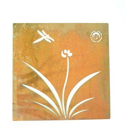 Customized Special Gift Plants Pattern Corten Steel Corten Steel Rusty Metal Plate