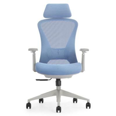 Head Pillow 360 Degree Blue Mesh Home Office Chair