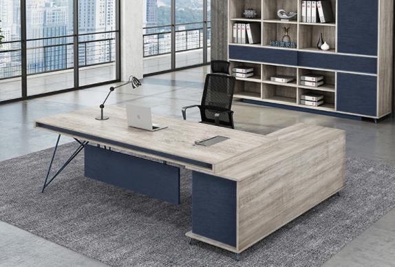 Latest Luxury Boss Manager Executive L Shaped Simple Office Table Design