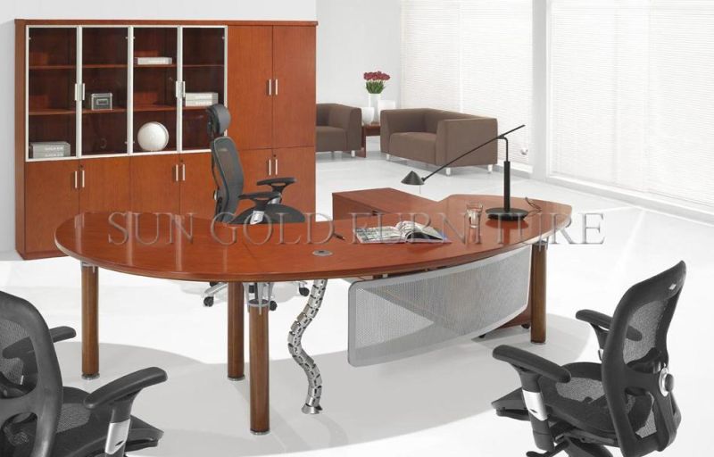 High Quality Tradition Wooden CEO Office Desk with High Bookcase (SZ-OD128)
